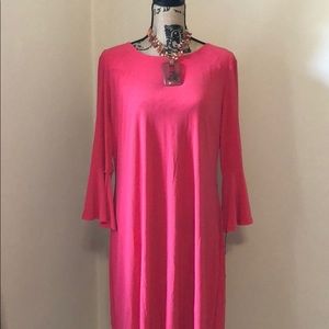 COPY - TH peach/coral knee length fitted dress 👗❤️